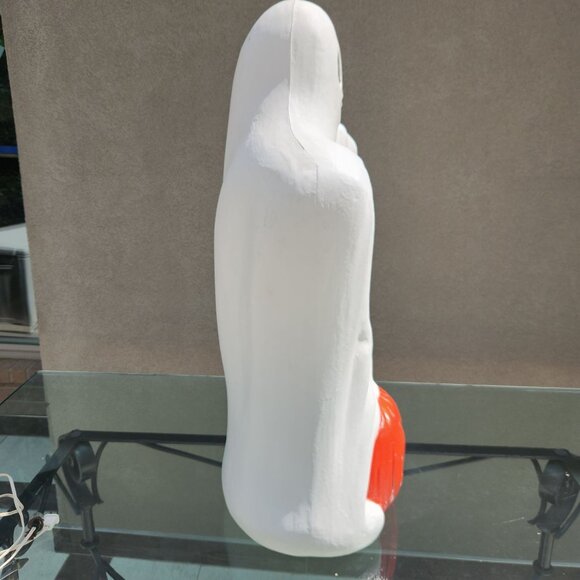 Vintage Blow Mold Ghost with Pumpkin Halloween Display 33" Home Decor 1970'S - Picture 4 of 11